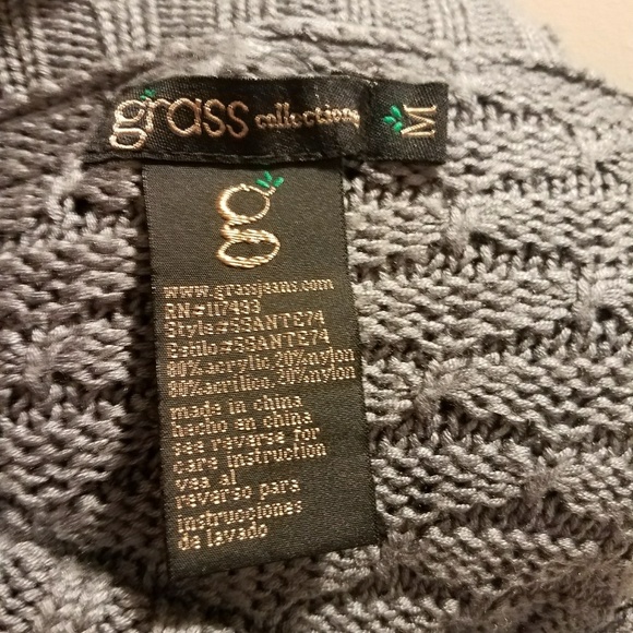 Grass Collections short sleeve grey sweater - Picture 5 of 5